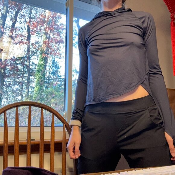 Athleta Sunlover UPF Criss Cross Hoodie Size XS Breathable Lightweight - Picture 5 of 7